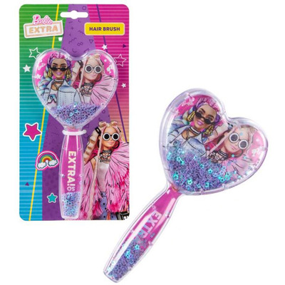 Barbie Hair Brush Girls Detangler with Sparkling Sequins