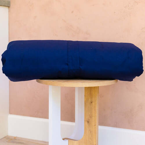 Dog Bed Duvet Cover Two Sizes Polycotton Navy - Medium - Large