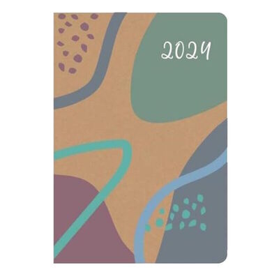 2024 A5 Recyclable Diary Eco Friendly Week To View Planner - Swirls