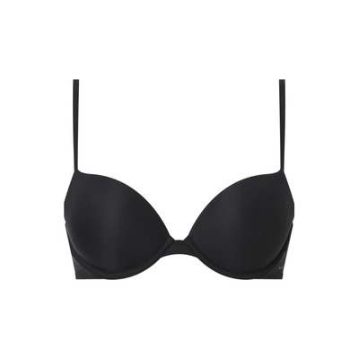 Calvin Klein Sheer Marquisette Push Up Plunge Bra - Black - 32D
