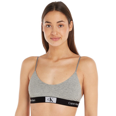 Calvin Klein CK1996 Unlined Bralette - Grey Heather - L - 14
