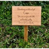Image of Solid Oak Memorial Stake Grave/Tree Marker - Personalised - Remembrance Tree Cemetery Marker