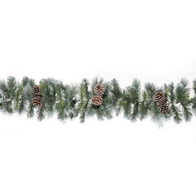 9ft Frosted Glacier Christmas Garland