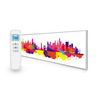 350W New York Skyline Splash UltraSlim Picture Nexus Wi-Fi Infrared Heating Panel - Electric Wall Panel Heater