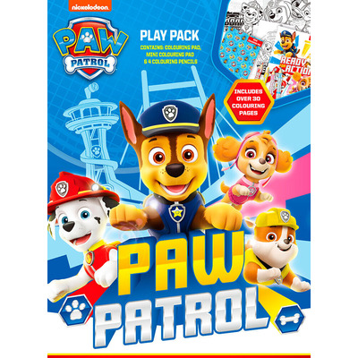 Paw Patrol Play Pack Colouring In Book With Pencils