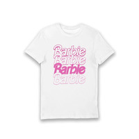 Image of Barbie Logo Adults T-Shirt - White - M
