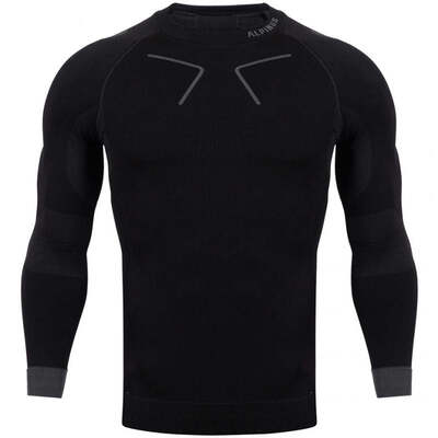 Alpinus Mens Tactical Base Layer Thermoactive T-Shirt - Black/Gray
