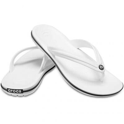 Crocs Unisex Crocband Flip-Flops - White
