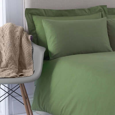 Polycotton Green - Extra Large Single Duvet Cover Set – The Big Little Duvet Co.