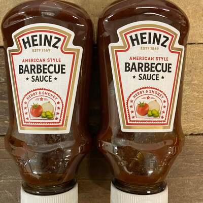 1Kg Heinz American Style Squeezable Barbecue Sauce (4x Bottles of 250g)