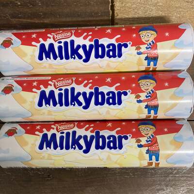 3x Milkybar White Chocolate Buttons Giant Tubes (3x80g)