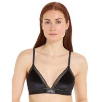 Image of Tommy Hilfiger Lace Trim Velour Triangle Bralette