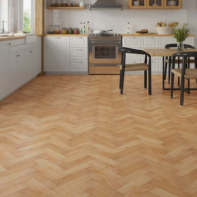 Lusso Capri Ashwood Oak Herringbone Engineered Wood Flooring – Lusso