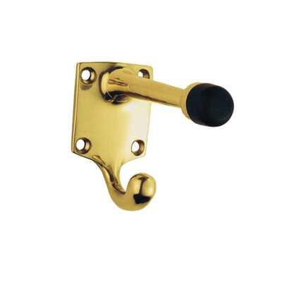 Carlisle Brass Hat And Coat Hook With Rubber Buffer, Polished Brass - AA38 POLISHED BRASS