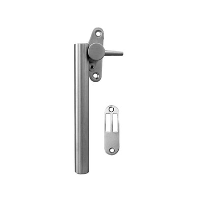 Frelan Hardware Round Bar Casement Fastener With Mortice Plate (Left Or Right Hand), Satin Stainless Steel - JSS1234 RIGHT HAND