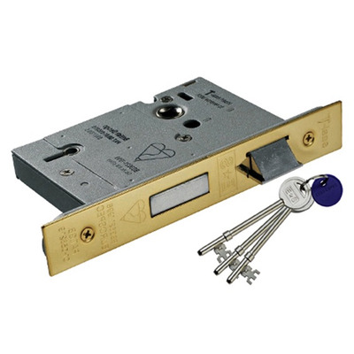 Eurospec Insurance Rated 5 Lever Easi T Sash Locks - Silver Or Brass Finish - LSB5525 64mm (2.5 INCH) SILVER FINISH