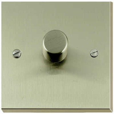 M Marcus Electrical Victorian Raised Plate 1 Gang Dimmer Switches, Satin Nickel (Matt) Finish, 250 Watts 0R 400 Watts - R05.971/250 SATIN NICKEL - 250 WATTS