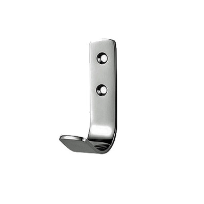 Eurospec Flat Coat Hook, Polished Or Satin Stainless Steel - HCH1012 STAINLESS STEEL - SATIN FINISH