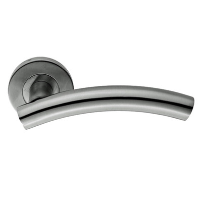 40 PAIRS ONLY £5.34 PER PAIR!! - ARCHED, SATIN STAINLESS STEEL DOOR HANDLES - BULK-8107SSS (sold in pairs) ARCHED SATIN STAINLESS STEEL X 40 PAIRS
