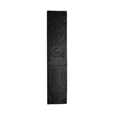 M Marcus Tudor Collection Finger Plate (301mm x 65mm), Rustic Black Iron - TC430 BLACK IRON - 301 x 65mm