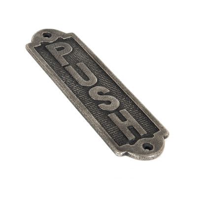 From The Anvil Push Sign (168mm x 48mm), Antique Pewter - 83683 ANTIQUE PEWTER - 168mm x 48mm