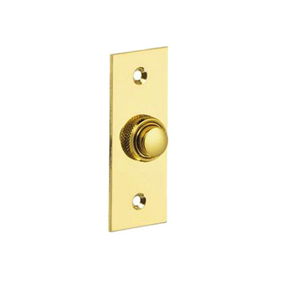 Croft Architectural Rectangular Bell Push, Various Finishes Available* - 1910 POLISHED BRASS