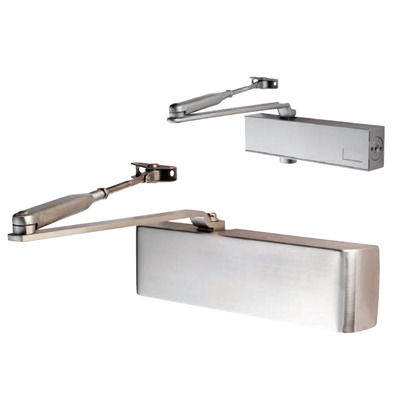 Eurospec Enduro DDA Compliant Overhead Door Closer, Spring Variable Power Size 2-4, Various Finishes - DCS2024BC SILVER STANDARD (NO COVER PLATE)