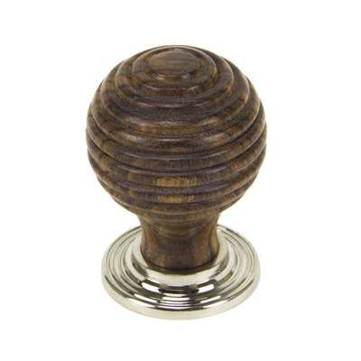 From The Anvil Beehive Cabinet Knob (35mm Or 38mm), Rosewood And Polished Nickel - 83873 ROSEWOOD AND POLISHED NICKEL - 35mm