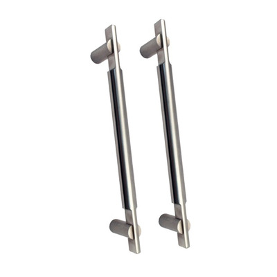 Hafele Annapurna Back To Back Fixing Pull Handles, (300mm OR 450mm c/c) Grade 316 (Various Finishes) - 903.00.200 (sold in pairs) SATIN STAINLESS STEEL - 300mm