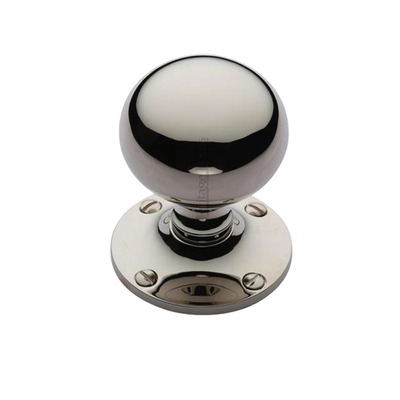 Heritage Brass Westminster Mortice Door Knobs, Polished Nickel - WES970-PNF (sold in pairs) POLISHED NICKEL