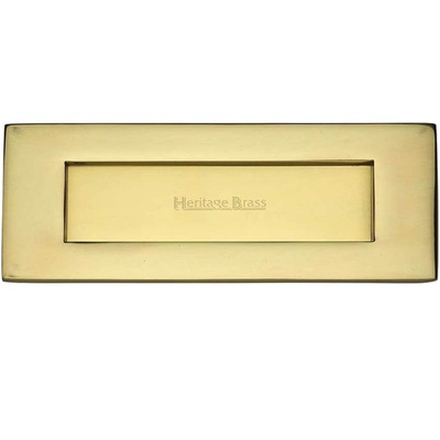 Heritage Brass Letter Plate (Various Sizes), Polished Brass - V850 203-PB (A) LETTER PLATE 8 x 3" POLISHED BRASS