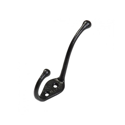 Kirkpatrick Smooth Black Malleable Iron Hat and Coat Hook - AB2378 SMOOTH BLACK FINISH