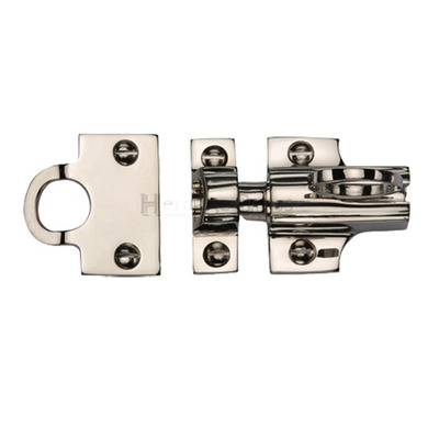 Heritage Brass Fanlight Catch With Ring Pull, Polished Nickel - V1117-PNF POLISHED NICKEL