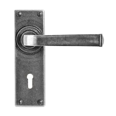Finesse Allendale Door Handles On Backplate, Pewter - FD013 (sold in pairs) BATHROOM (Please allow 1-3 weeks for delivery)