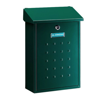 Arregui Premium Mailbox (120mm x 250mm x 100mm), Green - L27351 GREEN