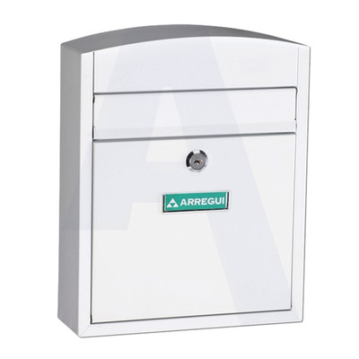 Arregui Compact Mailbox (285mm x 240mm x 95mm), White - L27361 WHITE