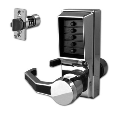 KABA Simplex L1000 Series L1041B Digital Lock Lever Operated With Key Override & Passage Set, Satin Chrome - L10356 SATIN CHROME - LEFT HAND (NO CYLINDER)