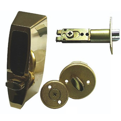 KABA 7100 Series 7104 Digital Lock Mortice Latch, Polished Brass - L3289 POLISHED BRASS