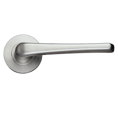 Zoo Hardware ZCS Architectural Atlas Lever On Round Rose, Satin Stainless Steel - ZCS160SS (sold in pairs) SATIN STAINLESS STEEL