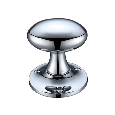 Zoo Hardware Fulton & Bray Oval Mortice Door Knobs, Polished Chrome - FB500CP (sold in pairs) POLISHED CHROME