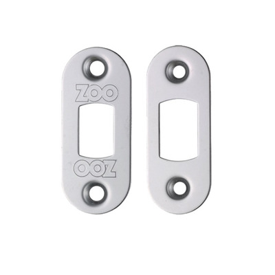 Zoo Hardware Radius Face Plate And Strike Plate Accessory Pack, Polished Stainless Steel - ZLAP02RPSS POLISHED STAINLESS STEEL (RADIUS)