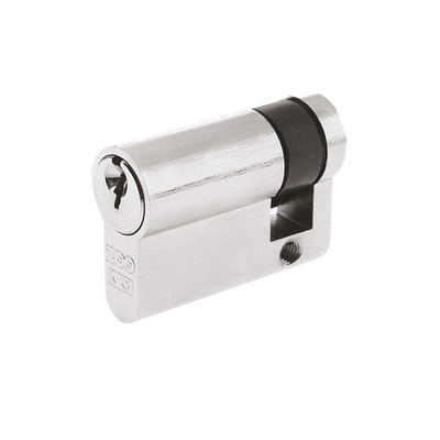 Zoo Hardware Vier Precision Euro Profile British Standard 5 Pin Single Cylinders (Various Sizes), Polished Chrome - V5EP40SPCE 60mm - KEYED TO DIFFER