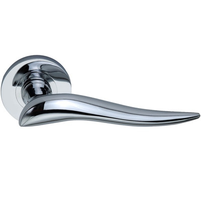 Spira Brass Flavia Lever On Rose, Polished Chrome - SB1104PC (sold in pairs) POLISHED CHROME
