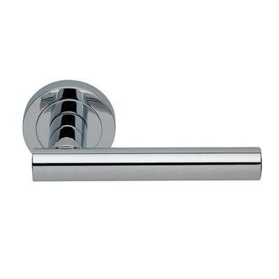 Carlisle Brass Manital Calla Door Handles On Round Rose, Polished Chrome - AQ4CP (sold in pairs) POLISHED CHROME