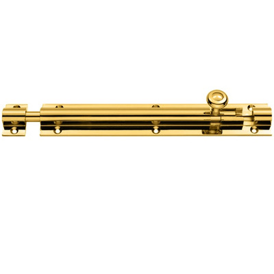 Carlisle Brass Architectural Barrel Bolt (Various Sizes), Polished Brass - BB3204 POLISHED BRASS - 102mm x 32mm (4 INCH)