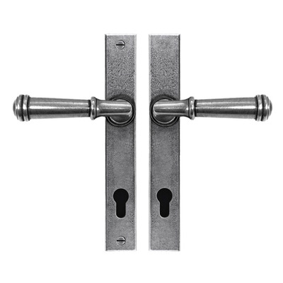 Finesse Durham Sprung Multipoint Door Handles, Pewter - FDMPS 27 (sold in pairs) EURO LOCK