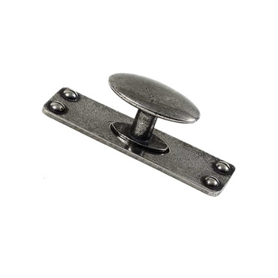 Finesse Dalton Cabinet Knob & Backplate (100mm x 30mm), Pewter - FD666 PEWTER - 100mm x 30mm