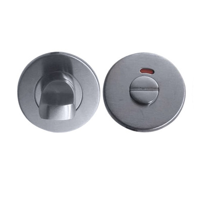 Frelan Hardware Bathroom Turn & Release (52mm x 5mm OR 52mm x 8mm), Satin Stainless Steel - JSS05 GRADE 201 - 52mm x 8mm WITH INDICATOR