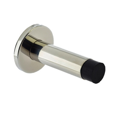 Frelan Hardware Cylinder Wall Mounted Projecting Door Stop (79mm x 20mm), Polished Stainless Steel - JPS07 POLISHED STAINLESS STEEL