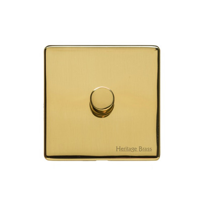 M Marcus Electrical Studio 1 Gang 2 Way Push On/Off Dimmer Switch, Polished Brass (250 OR 400 Watts) - Y01.260.250 POLISHED BRASS - 250 WATTS